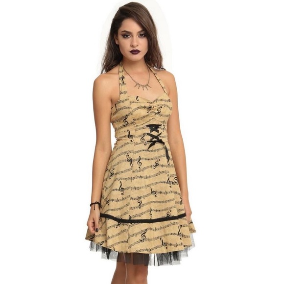 Hot Topic Dresses Hot Topic Music Note Halter Dress Poshmark